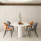 Modern Irregular Shape Table Sintered Stone Table with 3 Legs White 55.1"L x 27.6"W x 29.5"H Without Chairs Clearhalo 'Dining Tables & Seating' 'Dining Tables' 'dining_table' 'furn' 'furn_dining_table' 'Furniture' 'Kitchen & Dining Furniture' 6379305