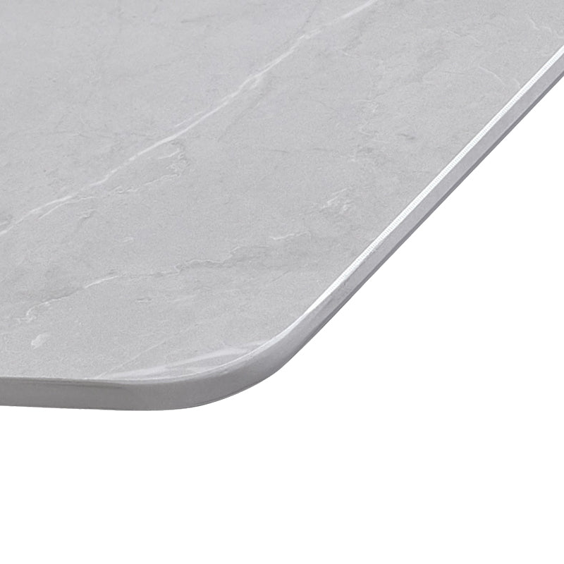 Contemporary Dining Round Table Sintered Stone Table with Wood Legs for Home Clearhalo 'Dining Tables & Seating' 'Dining Tables' 'dining_table' 'furn' 'furn_dining_table' 'Furniture' 'Kitchen & Dining Furniture' 6379322