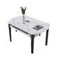 Contemporary Dining Round Table Sintered Stone Table with Wood Legs for Home White Without Chairs Clearhalo 'Dining Tables & Seating' 'Dining Tables' 'dining_table' 'furn' 'furn_dining_table' 'Furniture' 'Kitchen & Dining Furniture' 6379326