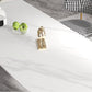 Modern Sintered Stone Dining Table Contemporary White Table with Metal Base Clearhalo 'Dining Tables & Seating' 'Dining Tables' 'dining_table' 'furn' 'furn_dining_table' 'Furniture' 'Kitchen & Dining Furniture' 6379336
