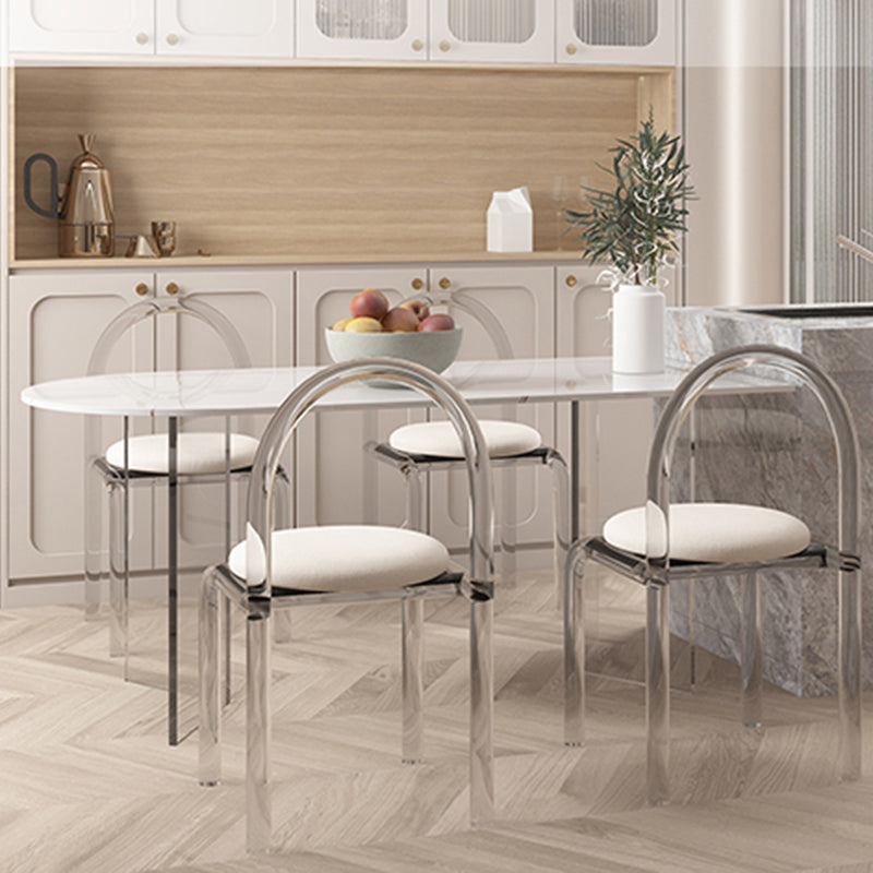 Mesa moderna de forma irregular, mesa de piedra sinterizada con pedestal doble