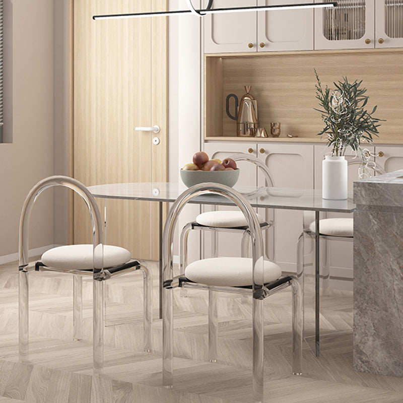 Mesa moderna de forma irregular, mesa de piedra sinterizada con pedestal doble