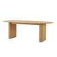 Modern Pine Wood Dining Table Oval Wooden Table with Double Pedestal