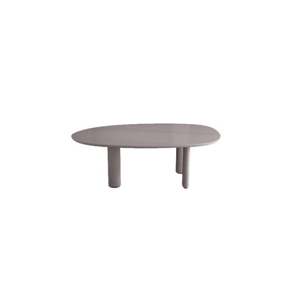 Modern Solid Wood Dining Table Oval Wooden Table with 4 Legs Gray Without Chairs Clearhalo 'Dining Tables & Seating' 'Dining Tables' 'dining_table' 'furn' 'furn_dining_table' 'Furniture' 'Kitchen & Dining Furniture' 6379412