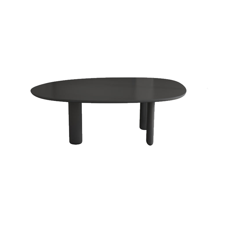 Modern Solid Wood Dining Table Oval Wooden Table with 4 Legs Black Without Chairs Clearhalo 'Dining Tables & Seating' 'Dining Tables' 'dining_table' 'furn' 'furn_dining_table' 'Furniture' 'Kitchen & Dining Furniture' 6379416