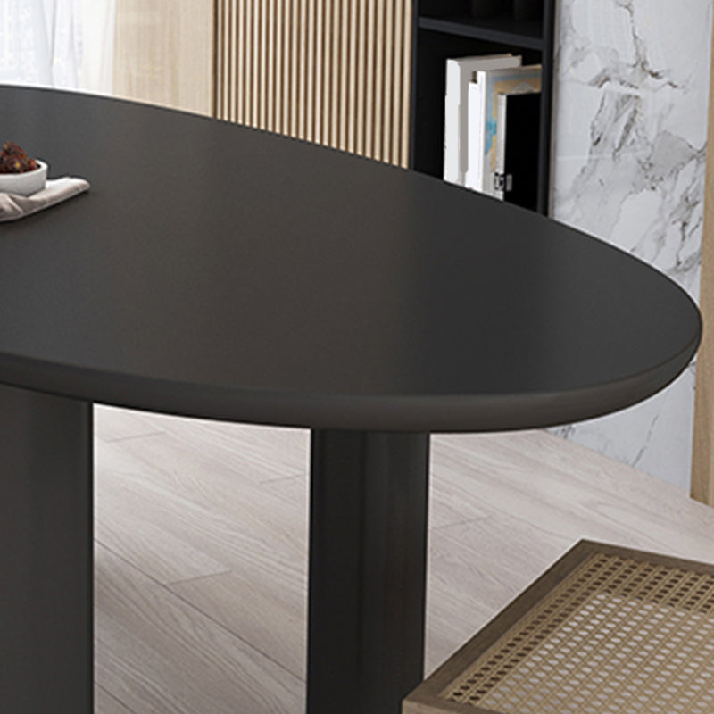 Modern Solid Wood Dining Table Oval Wooden Table with 4 Legs Clearhalo 'Dining Tables & Seating' 'Dining Tables' 'dining_table' 'furn' 'furn_dining_table' 'Furniture' 'Kitchen & Dining Furniture' 6379418