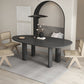 Modern Solid Wood Dining Table Oval Wooden Table with 4 Legs Clearhalo 'Dining Tables & Seating' 'Dining Tables' 'dining_table' 'furn' 'furn_dining_table' 'Furniture' 'Kitchen & Dining Furniture' 6379421