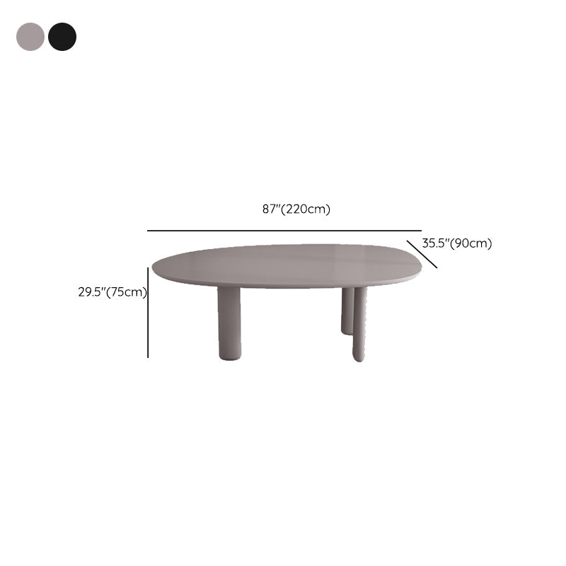 Modern Solid Wood Dining Table Oval Wooden Table with 4 Legs Clearhalo 'Dining Tables & Seating' 'Dining Tables' 'dining_table' 'furn' 'furn_dining_table' 'Furniture' 'Kitchen & Dining Furniture' 6379427