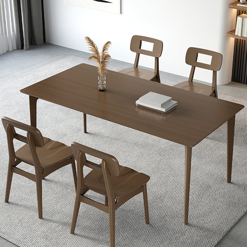 Medieval Modern Solid Wood Table Rectangular Table with 4 Legs 47.2"L x 27.6"W x 29.5"H Without Chairs Clearhalo 'Dining Tables & Seating' 'Dining Tables' 'dining_table' 'furn' 'furn_dining_table' 'Furniture' 'Kitchen & Dining Furniture' 6379442