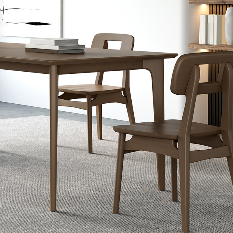 Medieval Modern Solid Wood Table Rectangular Table with 4 Legs Clearhalo 'Dining Tables & Seating' 'Dining Tables' 'dining_table' 'furn' 'furn_dining_table' 'Furniture' 'Kitchen & Dining Furniture' 6379445