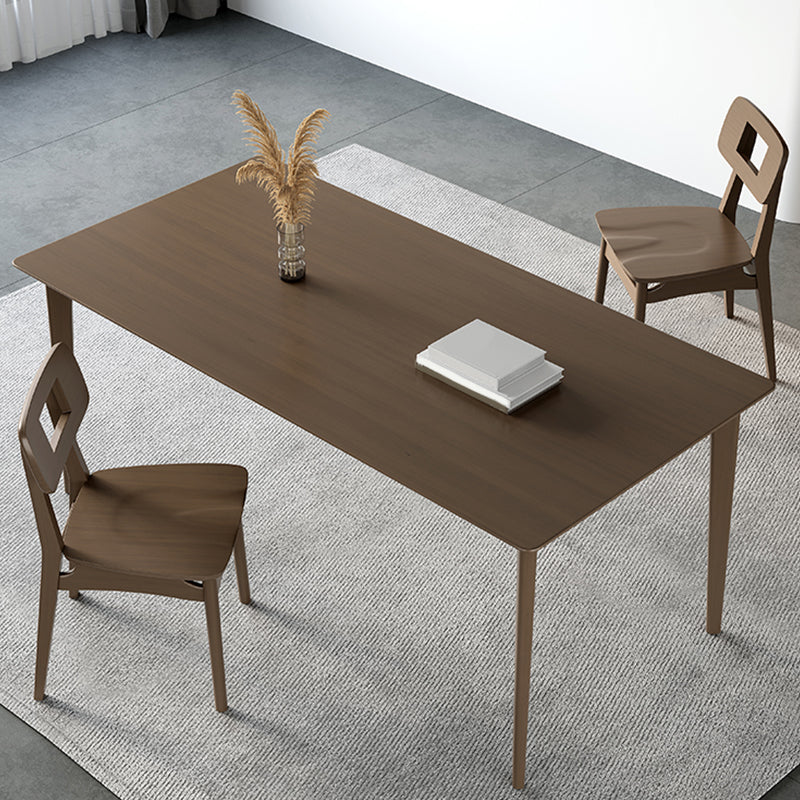 Medieval Modern Solid Wood Table Rectangular Table with 4 Legs Clearhalo 'Dining Tables & Seating' 'Dining Tables' 'dining_table' 'furn' 'furn_dining_table' 'Furniture' 'Kitchen & Dining Furniture' 6379449