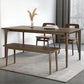 Medieval Modern Solid Wood Table Rectangular Table with 4 Legs Clearhalo 'Dining Tables & Seating' 'Dining Tables' 'dining_table' 'furn' 'furn_dining_table' 'Furniture' 'Kitchen & Dining Furniture' 6379452