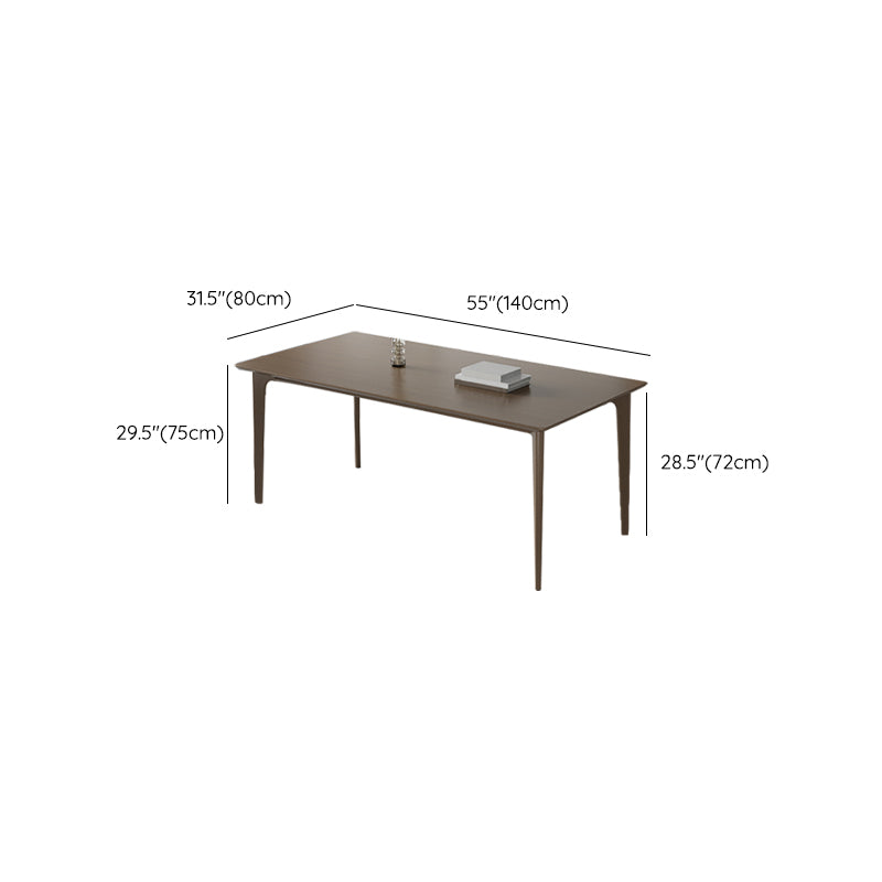 Medieval Modern Solid Wood Table Rectangular Table with 4 Legs Clearhalo 'Dining Tables & Seating' 'Dining Tables' 'dining_table' 'furn' 'furn_dining_table' 'Furniture' 'Kitchen & Dining Furniture' 6379455