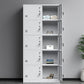 Metal Modern Hinged Door Cabinet Grey Storage Cabinet for Home 10 Clearhalo 'Armoires & Wardrobes' 'armoires_wardrobes' 'Bedroom Furniture' 'furn' 'furn_armoires_wardrobes' 'Furniture' 6379484