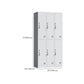 Metal Modern Hinged Door Cabinet Grey Storage Cabinet for Home Clearhalo 'Armoires & Wardrobes' 'armoires_wardrobes' 'Bedroom Furniture' 'furn' 'furn_armoires_wardrobes' 'Furniture' 6379497