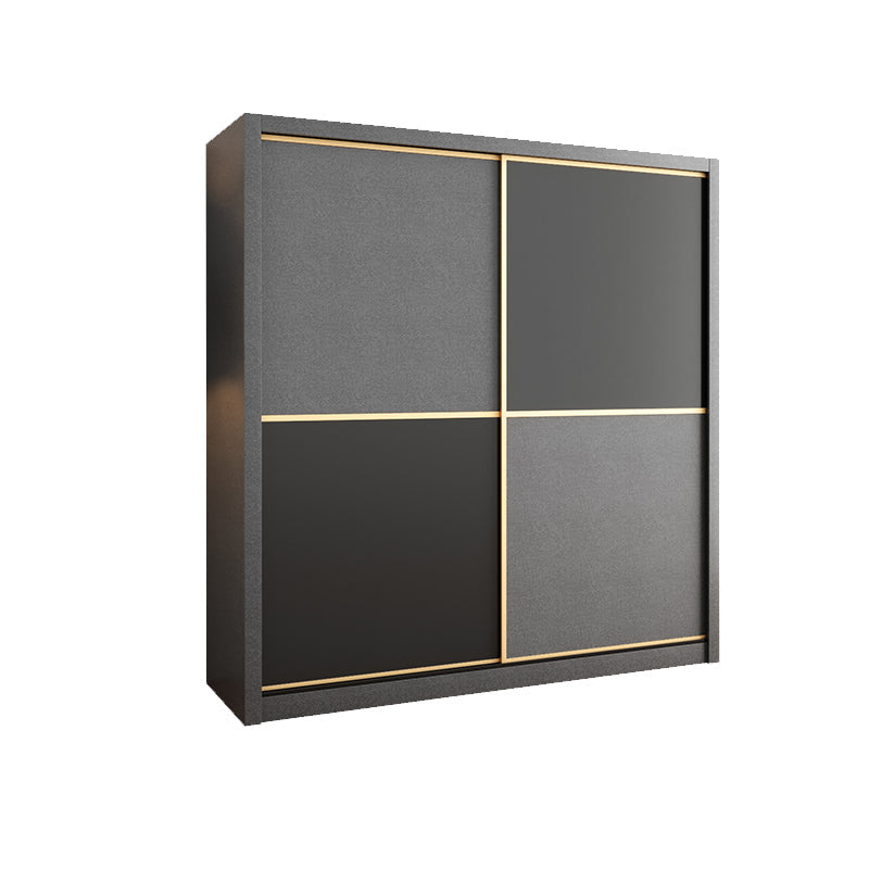 Armoire gris en bois fabriquée avec des vêtements armoire moderne avec des portes coulissantes