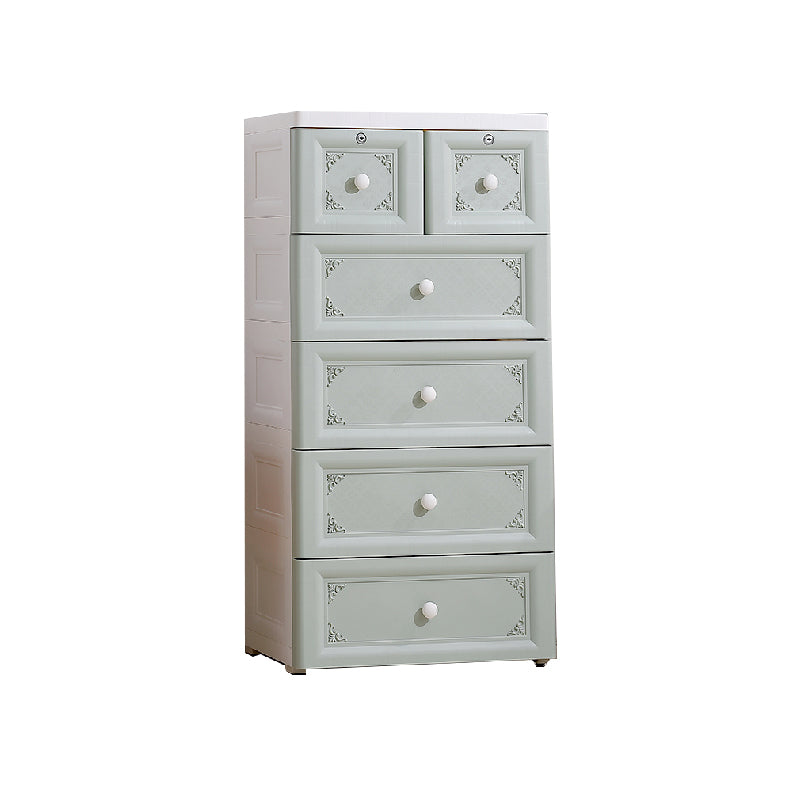 Plastic Bedroom Non-Hanging Armoire Modern Cabinet with Drawers