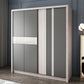 Grey Sliding Wardrobe Cabinet Contemporary Wardrobe Armoire for Bedroom Clearhalo 'Armoires & Wardrobes' 'armoires_wardrobes' 'Bedroom Furniture' 'furn' 'furn_armoires_wardrobes' 'Furniture' 6379588