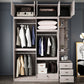 Grey Sliding Wardrobe Cabinet Contemporary Wardrobe Armoire for Bedroom Clearhalo 'Armoires & Wardrobes' 'armoires_wardrobes' 'Bedroom Furniture' 'furn' 'furn_armoires_wardrobes' 'Furniture' 6379595