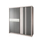 Grey Sliding Wardrobe Cabinet Contemporary Wardrobe Armoire for Bedroom Clearhalo 'Armoires & Wardrobes' 'armoires_wardrobes' 'Bedroom Furniture' 'furn' 'furn_armoires_wardrobes' 'Furniture' 6379597