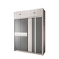 Grey Sliding Wardrobe Cabinet Contemporary Wardrobe Armoire for Bedroom 47"L x 24"W x 83"H Armories & Top Cabinet Clearhalo 'Armoires & Wardrobes' 'armoires_wardrobes' 'Bedroom Furniture' 'furn' 'furn_armoires_wardrobes' 'Furniture' 6379600