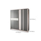Grey Sliding Wardrobe Cabinet Contemporary Wardrobe Armoire for Bedroom Clearhalo 'Armoires & Wardrobes' 'armoires_wardrobes' 'Bedroom Furniture' 'furn' 'furn_armoires_wardrobes' 'Furniture' 6379603