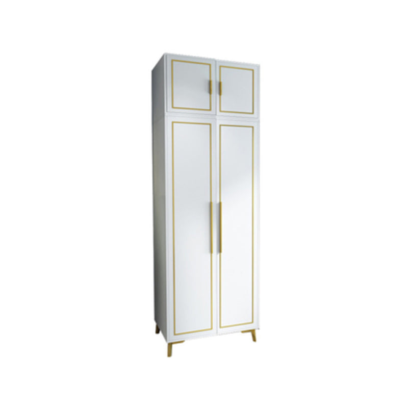 Contemporary Wardrobe Closet with Legs Wooden Wardrobe Armoire 31.5"L x 24.4"W x 76.8"H Armories & Top Cabinet Clearhalo 'Armoires & Wardrobes' 'armoires_wardrobes' 'Bedroom Furniture' 'furn' 'furn_armoires_wardrobes' 'Furniture' 6379634