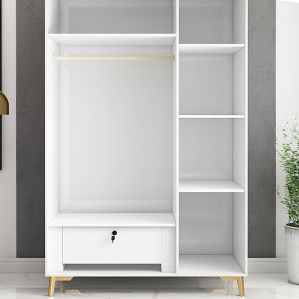 Contemporary Wardrobe Closet with Legs Wooden Wardrobe Armoire Clearhalo 'Armoires & Wardrobes' 'armoires_wardrobes' 'Bedroom Furniture' 'furn' 'furn_armoires_wardrobes' 'Furniture' 6379637