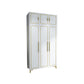 Contemporary Wardrobe Closet with Legs Wooden Wardrobe Armoire 47.2"L x 24.4"W x 76.8"H Armories & Top Cabinet Clearhalo 'Armoires & Wardrobes' 'armoires_wardrobes' 'Bedroom Furniture' 'furn' 'furn_armoires_wardrobes' 'Furniture' 6379639