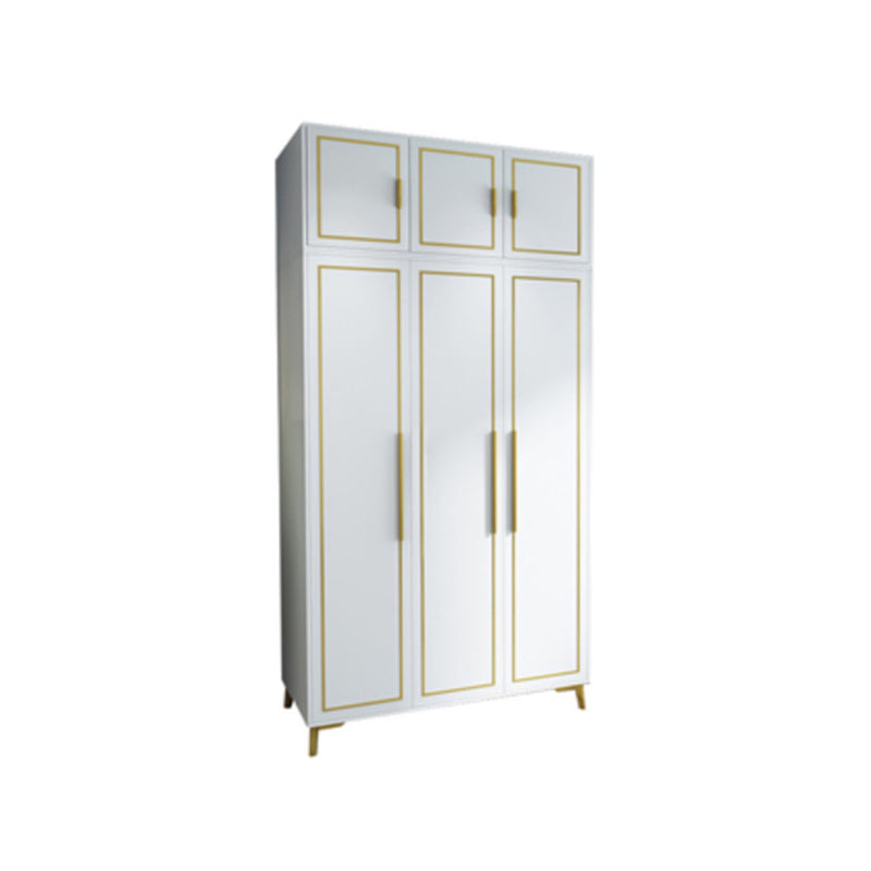 Contemporary Wardrobe Closet with Legs Wooden Wardrobe Armoire 47.2"L x 24.4"W x 76.8"H Armories & Top Cabinet Clearhalo 'Armoires & Wardrobes' 'armoires_wardrobes' 'Bedroom Furniture' 'furn' 'furn_armoires_wardrobes' 'Furniture' 6379639