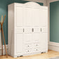 White Engineered Wood Wardrobe Armoire Hinged Wardrobe Closet
