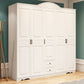 White Engineered Wood Wardrobe Armoire Hinged Wardrobe Closet