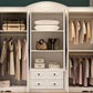 White Engineered Wood Wardrobe Armoire Hinged Wardrobe Closet