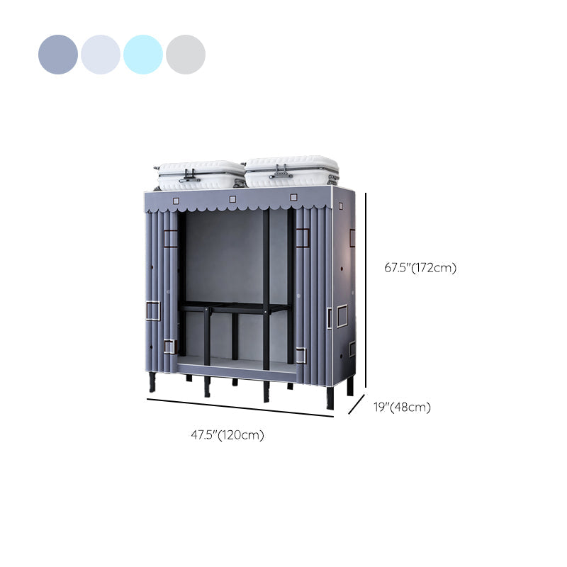 Contemporary Wardrobe Closet with Legs Steel Wardrobe Armoire for Home Clearhalo 'Armoires & Wardrobes' 'armoires_wardrobes' 'Bedroom Furniture' 'furn' 'furn_armoires_wardrobes' 'Furniture' 6379685