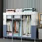 Contemporary Wardrobe Closet with Shelves Steel Wardrobe Cabinet