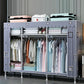 Contemporary Wardrobe Closet with Shelves Steel Wardrobe Cabinet