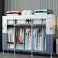 Contemporary Wardrobe Closet with Shelves Steel Wardrobe Cabinet