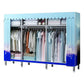 Contemporary Wardrobe Closet with Shelves Steel Wardrobe Cabinet
