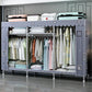 Contemporary Wardrobe Closet with Shelves Steel Wardrobe Cabinet