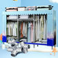 Contemporary Wardrobe Closet with Shelves Steel Wardrobe Cabinet