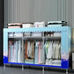 Contemporary Wardrobe Closet with Shelves Steel Wardrobe Cabinet