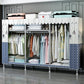Contemporary Wardrobe Closet with Shelves Steel Wardrobe Cabinet