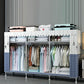 Contemporary Wardrobe Closet with Shelves Steel Wardrobe Cabinet