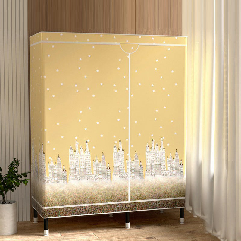 Armoire de garde-robe contemporaine avec étagères armoire en acier armoire