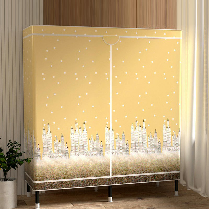 Armoire de garde-robe contemporaine avec étagères armoire en acier armoire