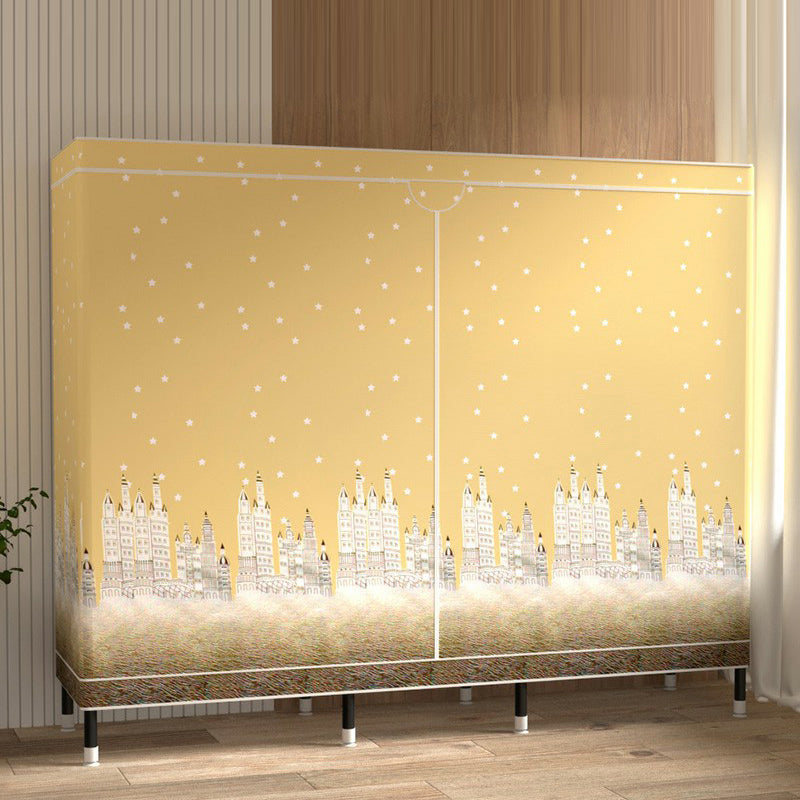 Armoire de garde-robe contemporaine avec étagères armoire en acier armoire