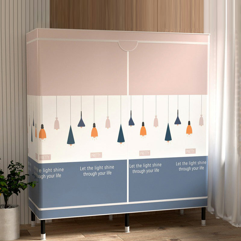 Armoire de garde-robe contemporaine avec étagères armoire en acier armoire