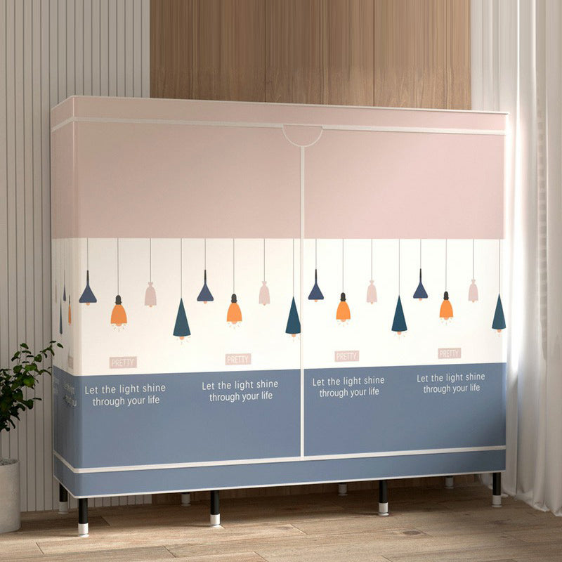 Armoire de garde-robe contemporaine avec étagères armoire en acier armoire