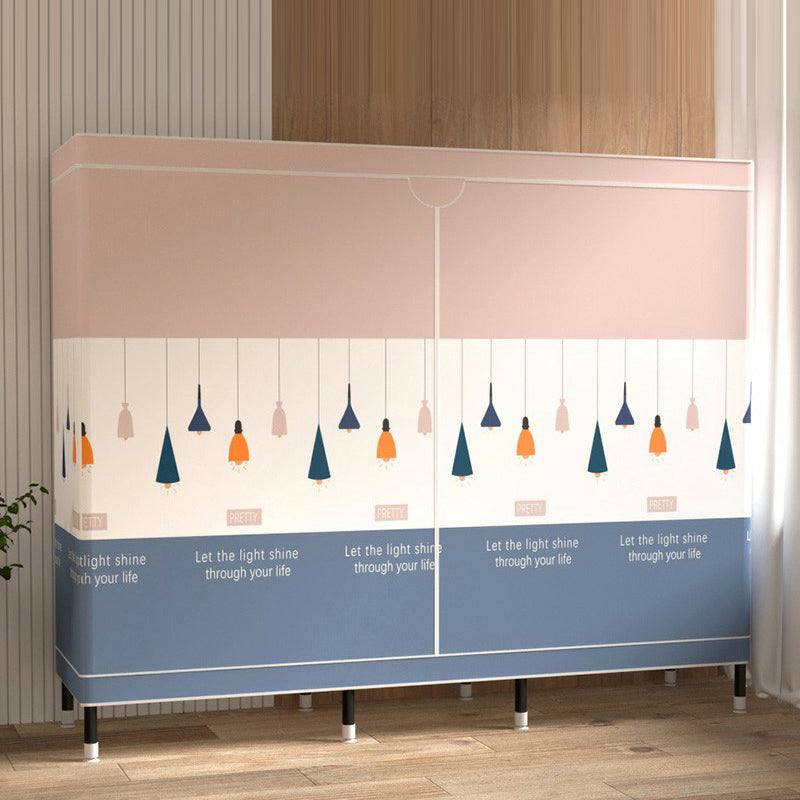 Armoire de garde-robe contemporaine avec étagères armoire en acier armoire