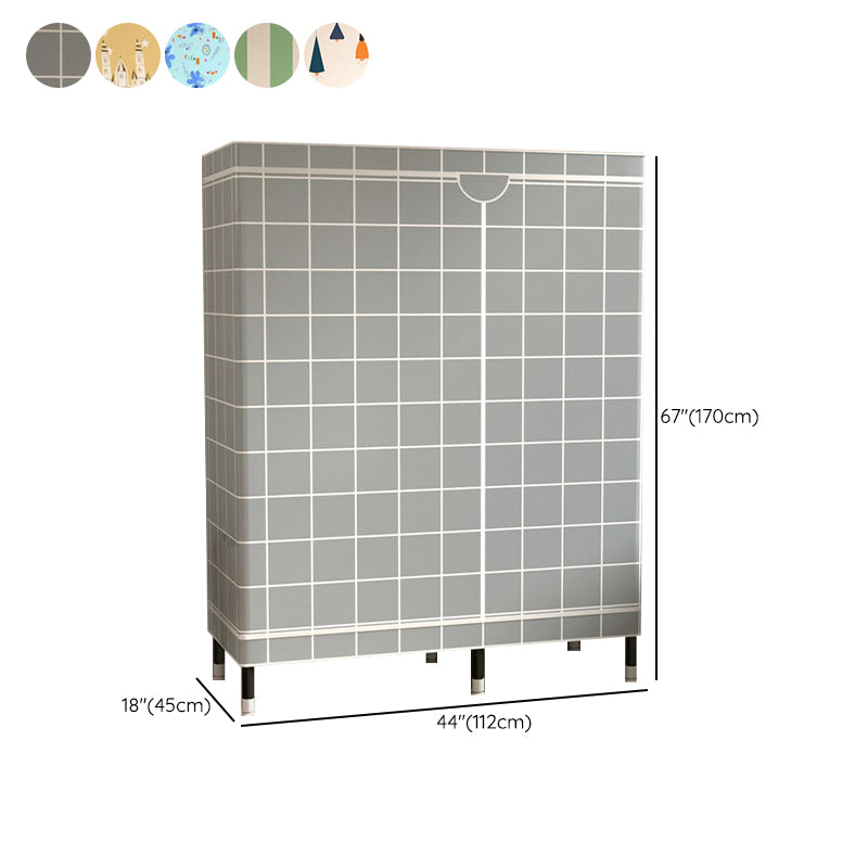 Armoire de garde-robe contemporaine avec étagères armoire en acier armoire